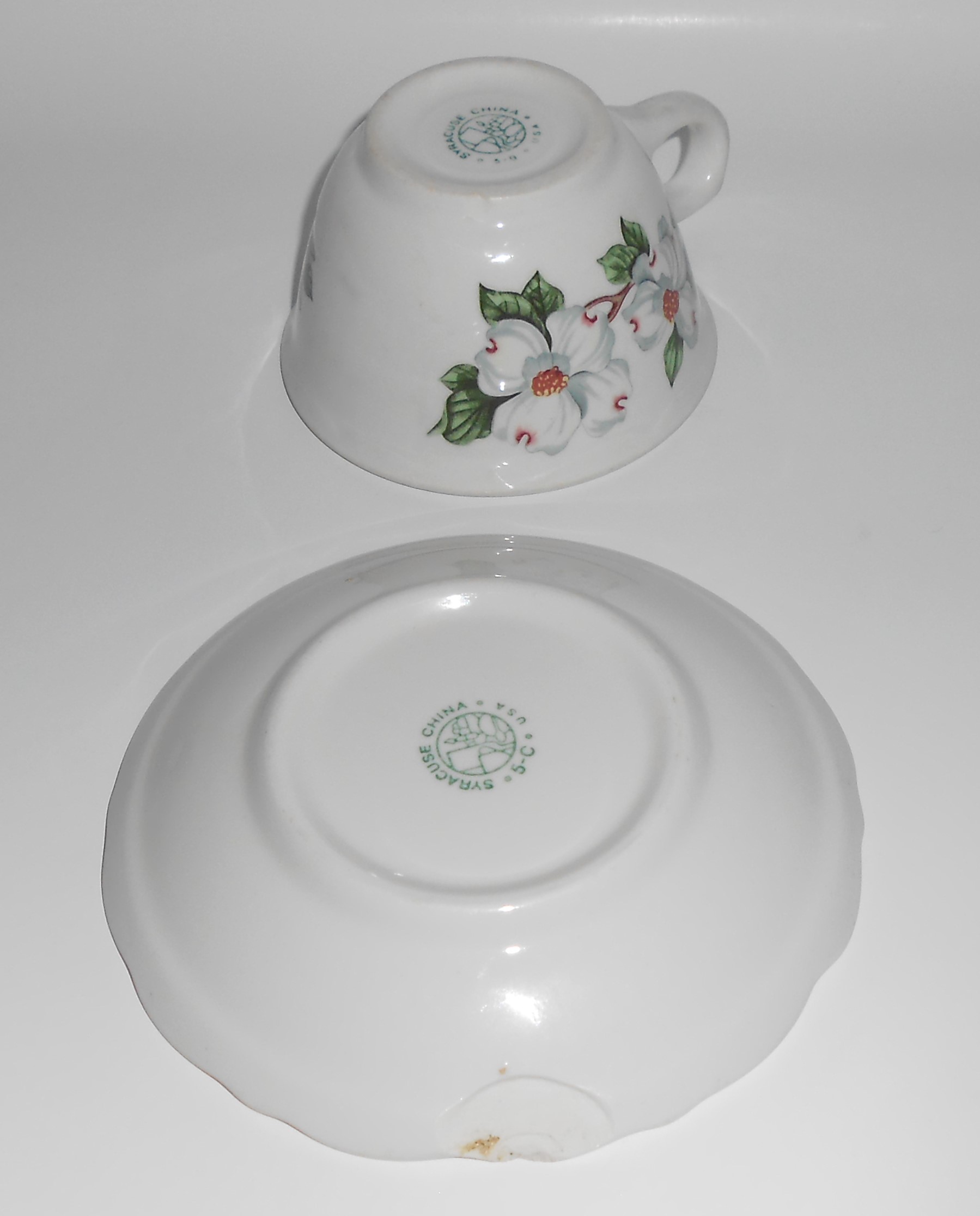 Syracuse China Restaurant Ware Dogwood Cup & Saucer