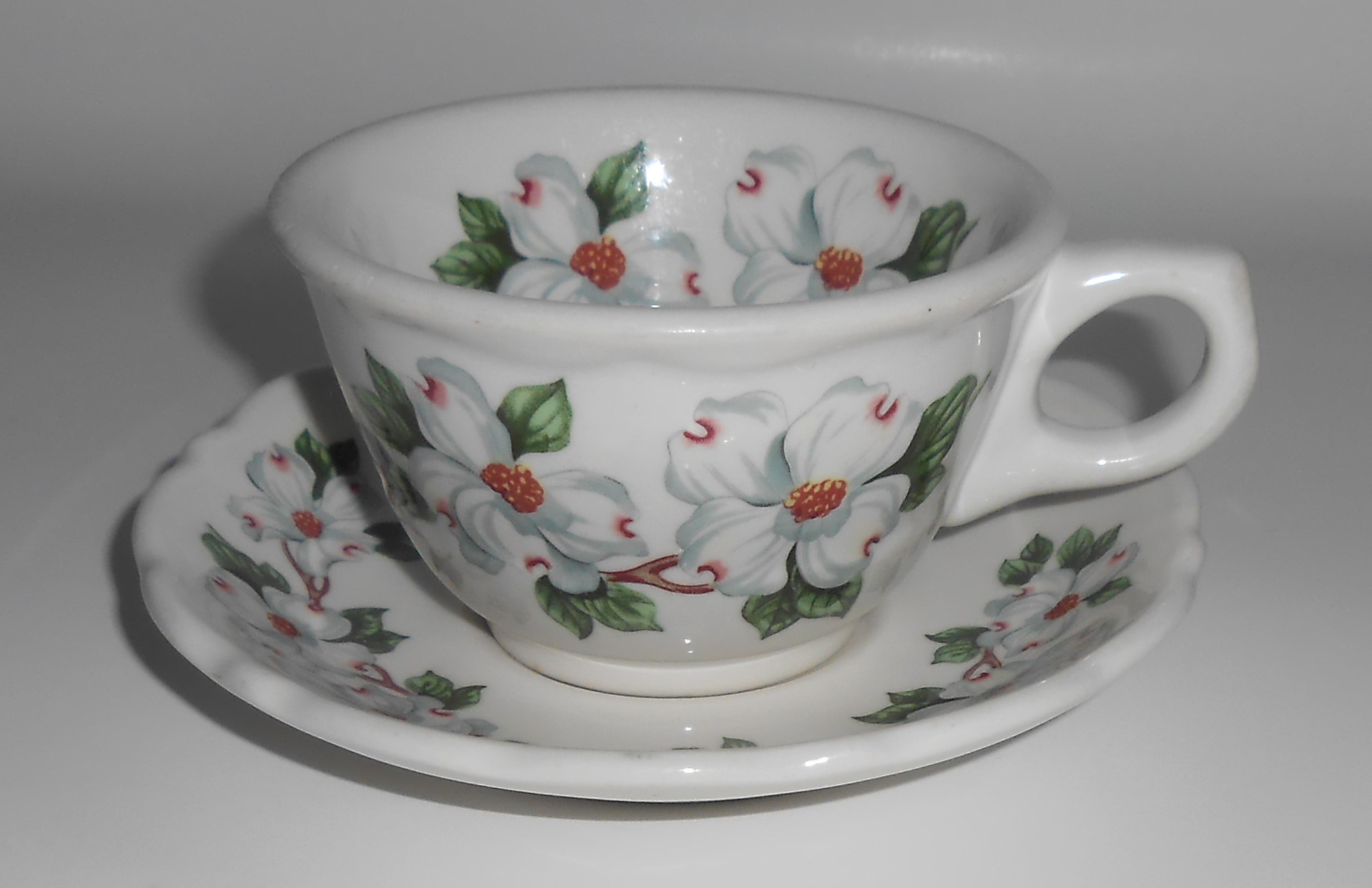 Syracuse China Restaurant Ware Dogwood Cup & Saucer