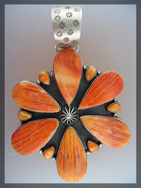 David Troutman  Spiny Oyster Sterling Silver Pendant