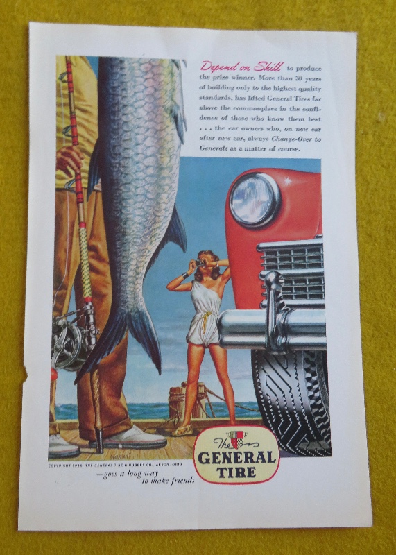 1946 General Tire with Woman Taking Picture Of A Man