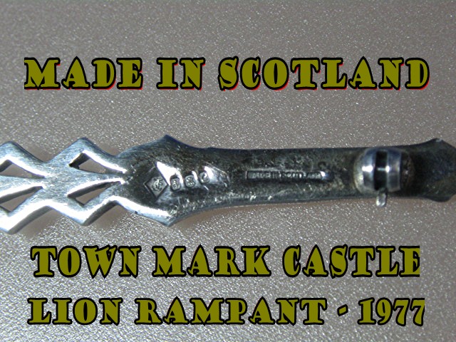Sterling Silver Smoky topaz Scottish Dirk Brooch