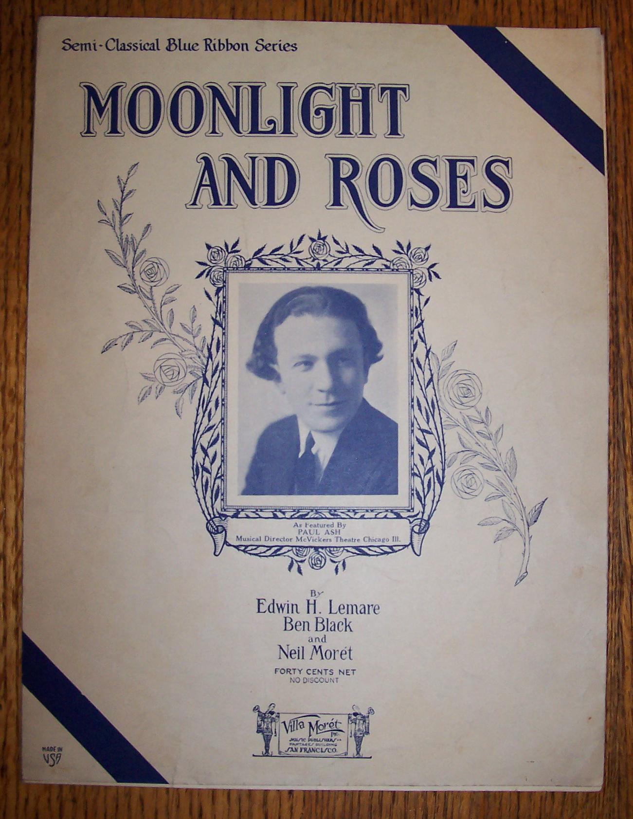 Sheet Music For 1925 Moonlight And Roses
