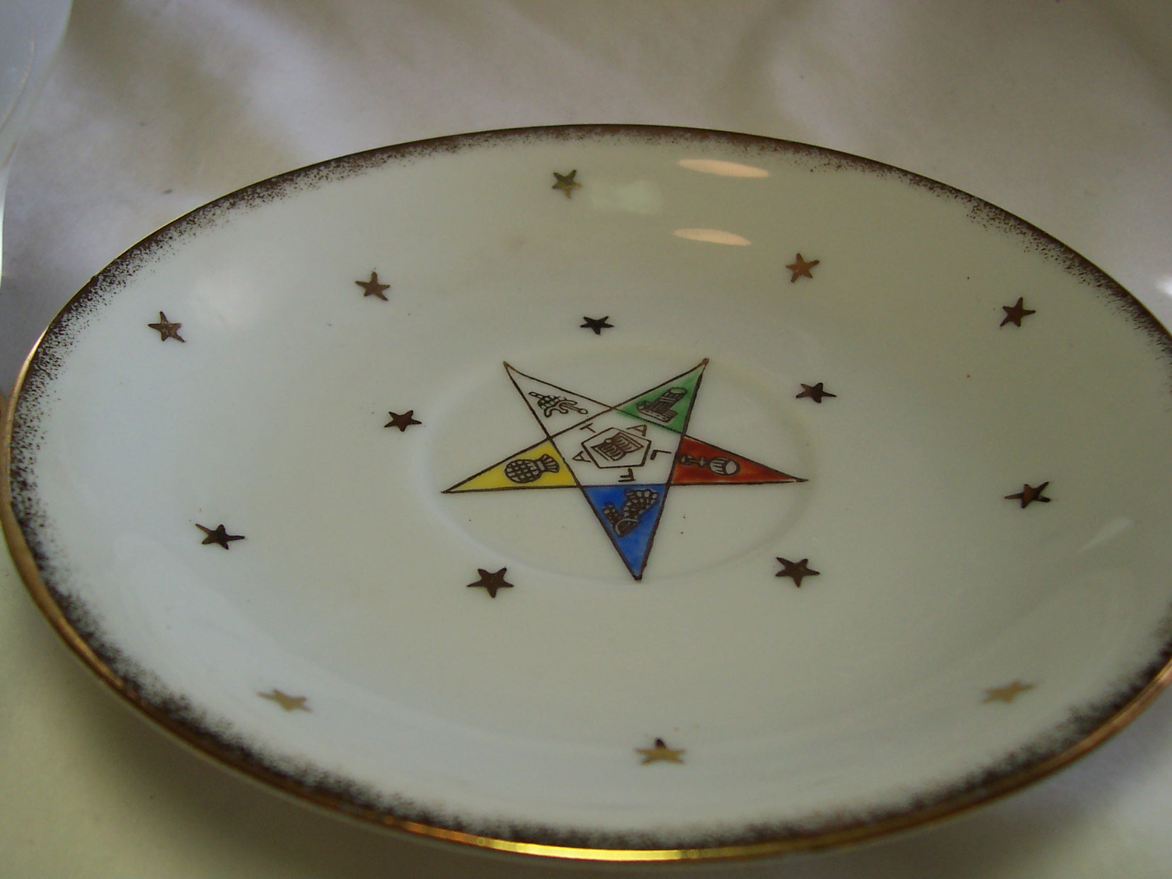 Eastern Star Cup and Saucer Set Norcrest