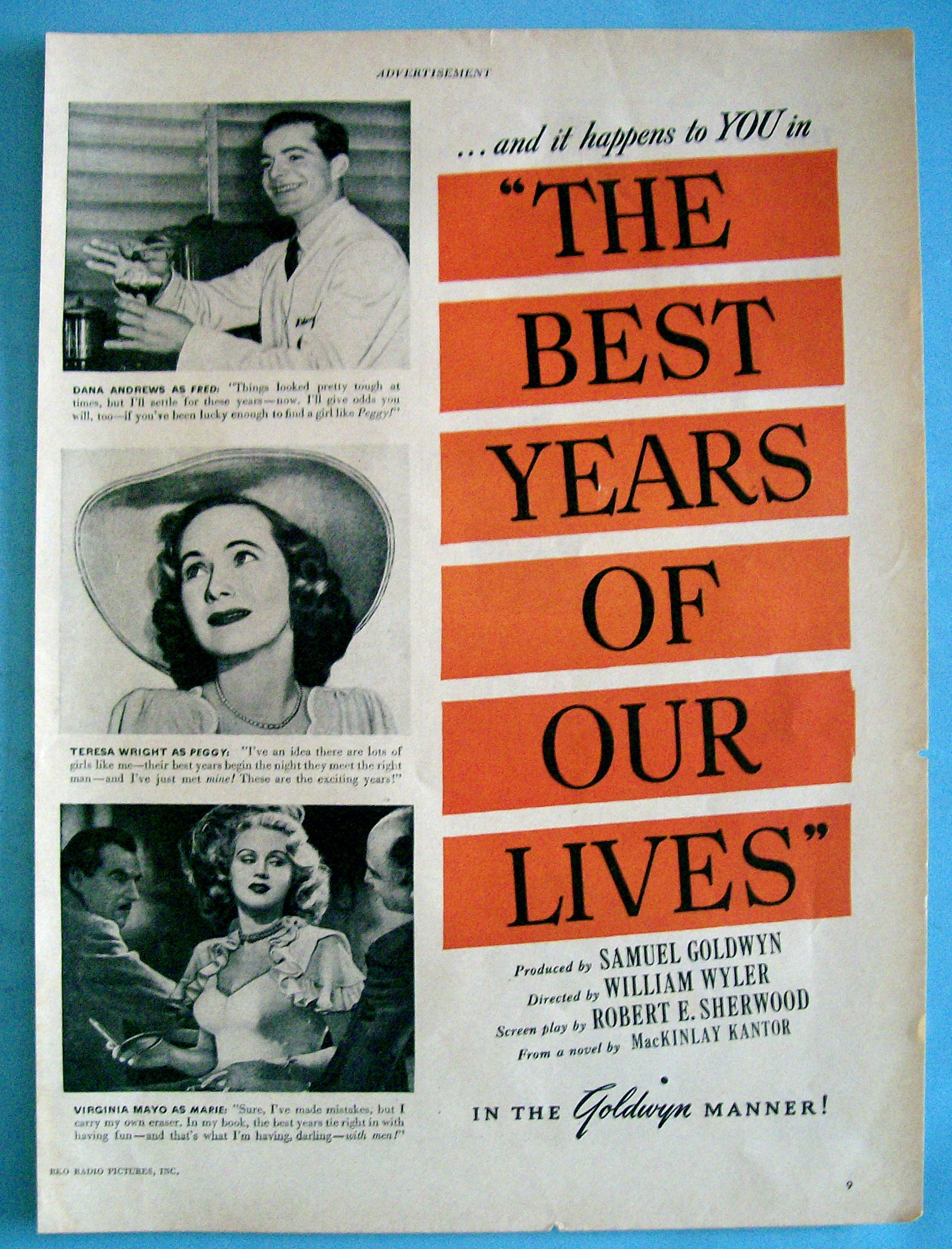 Vintage Ad: 1946 The Best Years Of Our Lives