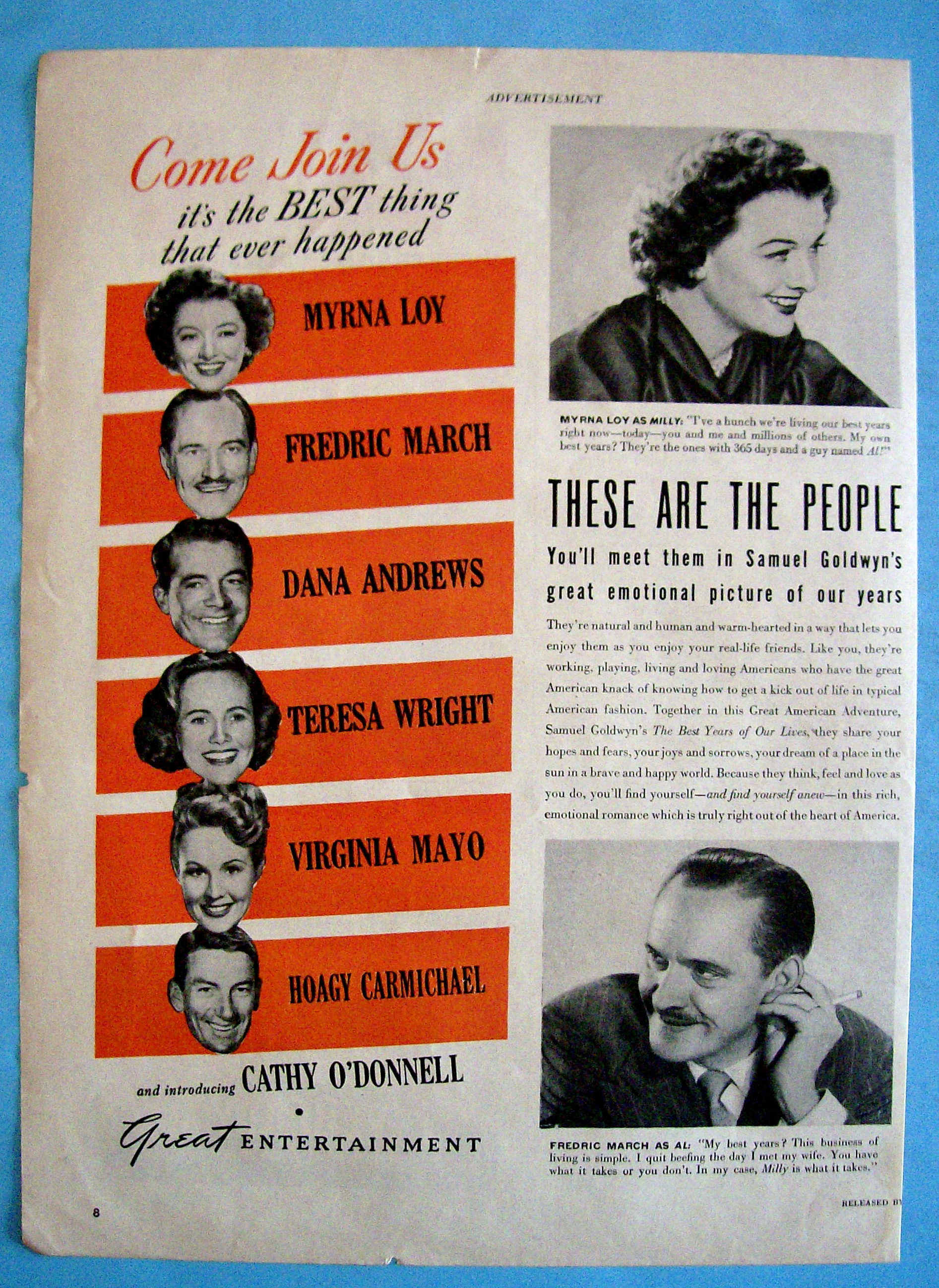 Vintage Ad: 1946 The Best Years Of Our Lives