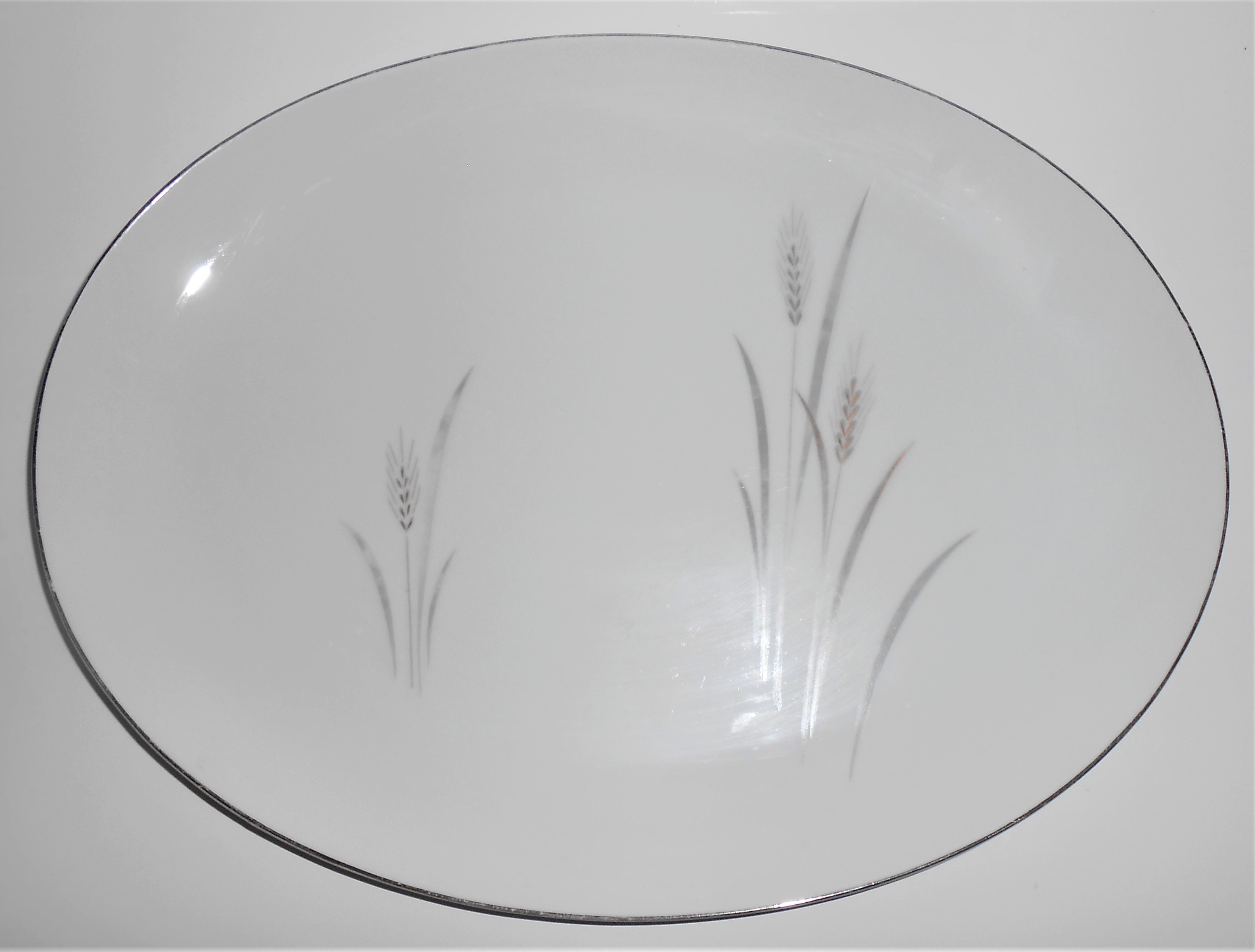 Fine China of Japan Platinum Wheat Large Platter