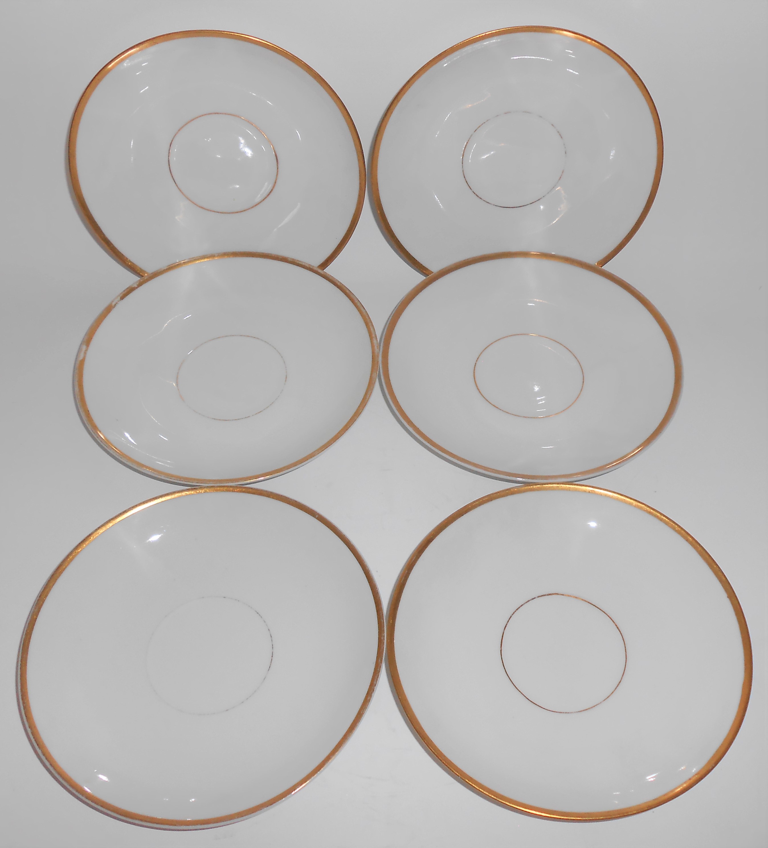 Noritake Porcelain China The Mikado W/Gold 6 Saucers