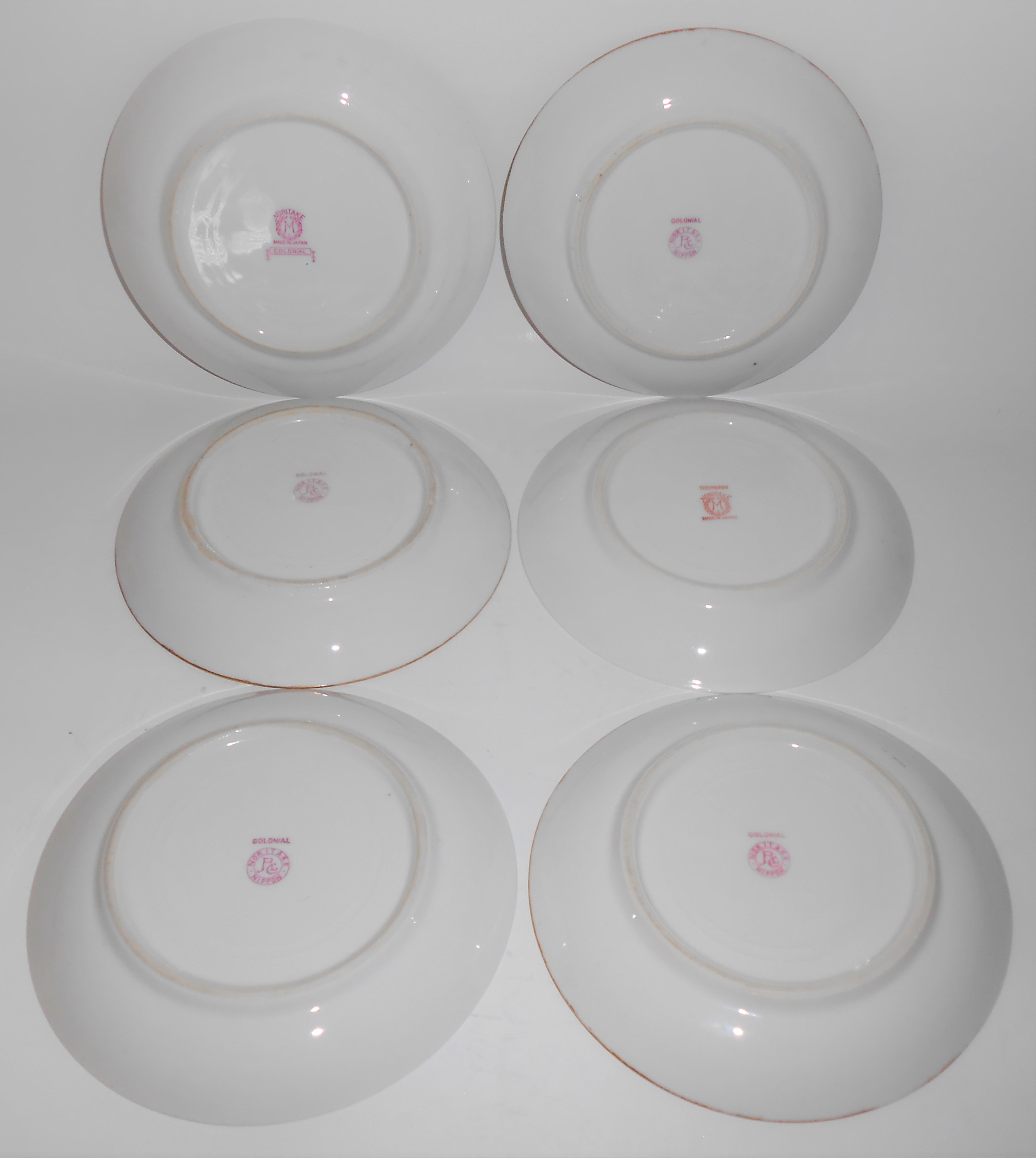 Noritake Porcelain China The Mikado W/Gold 6 Saucers