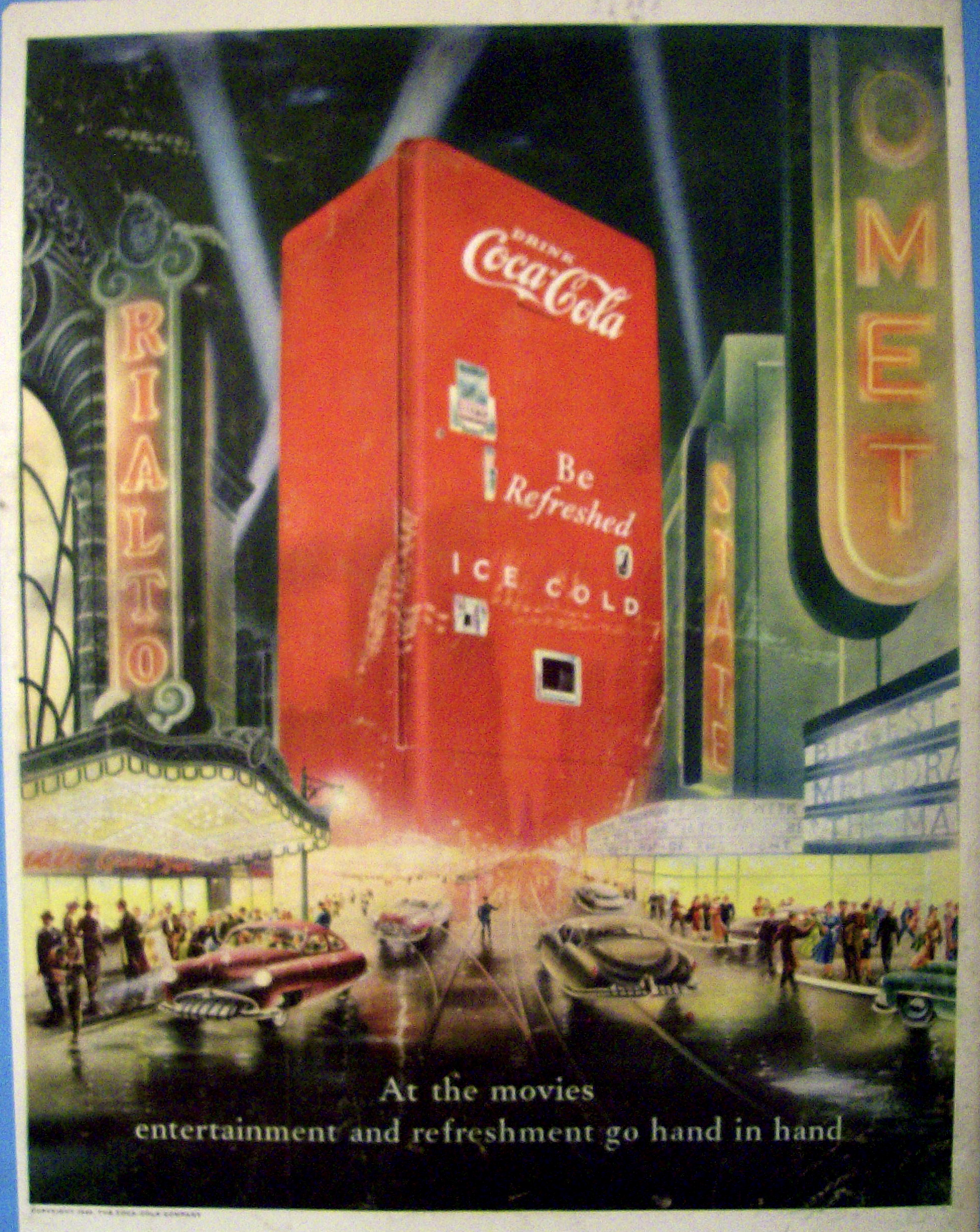 1949 Coca Cola (Coke) with a Coke Machine