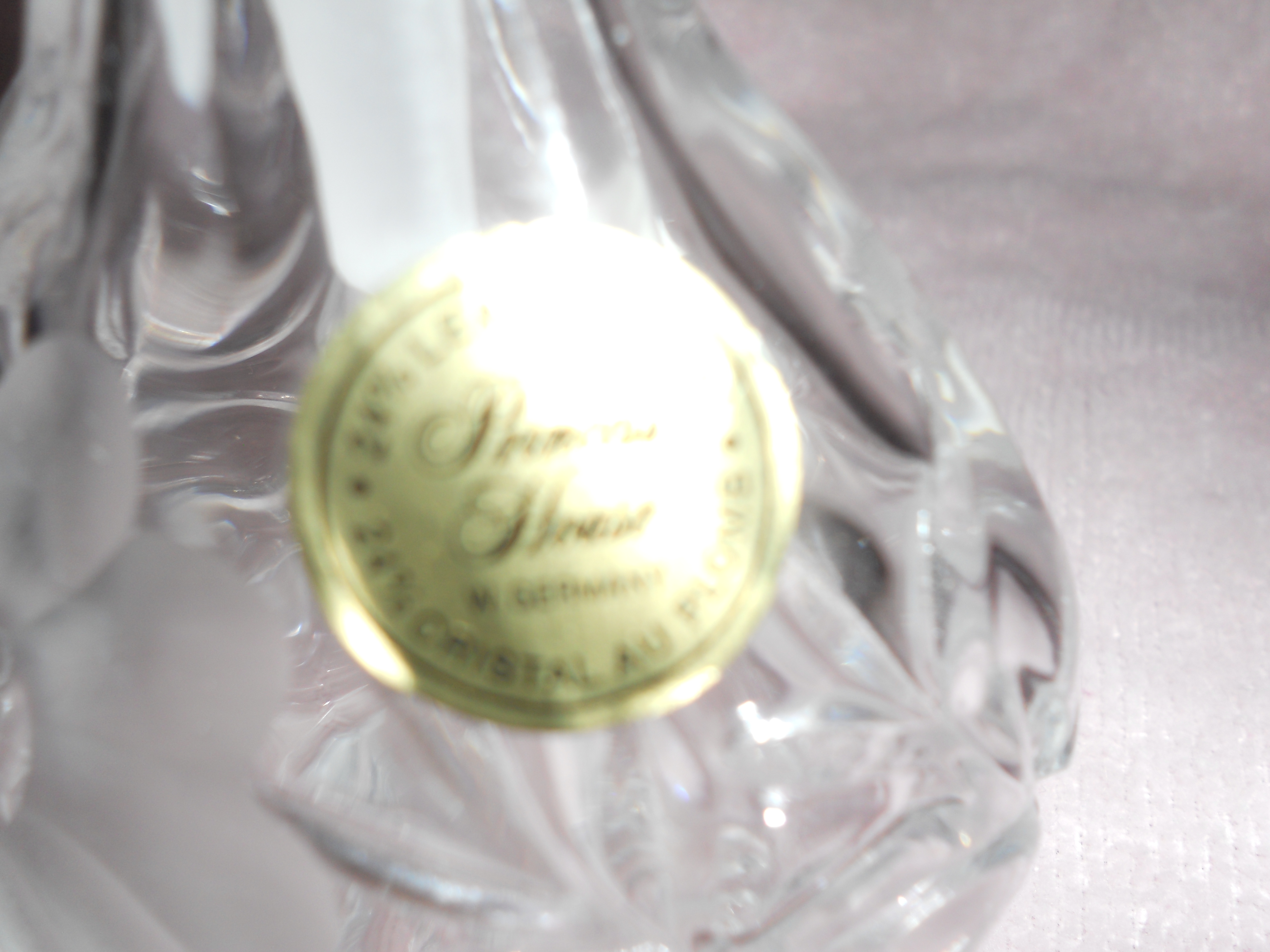 Crystal Perfume Bottle Princess House Germany