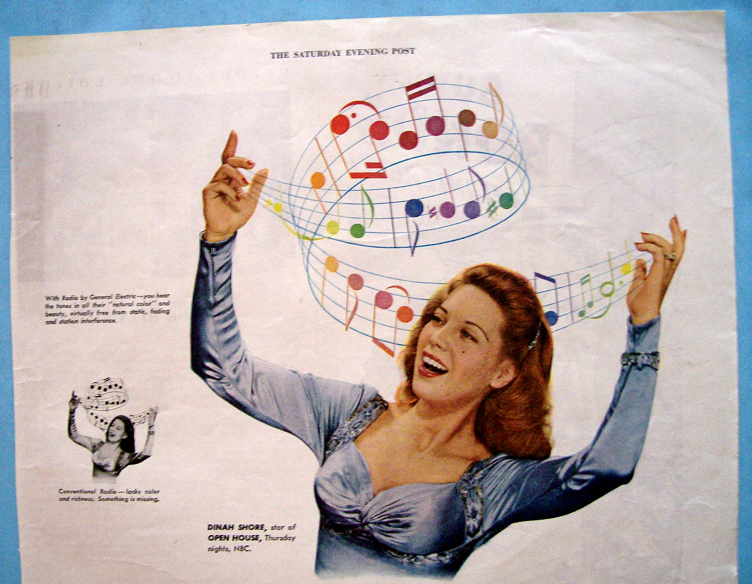 1945 General Electric Radio with Dinah Shore