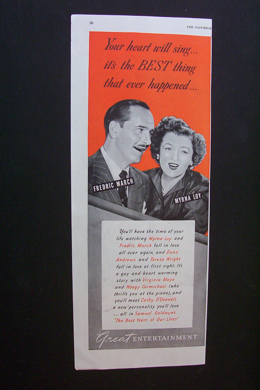 1946 2-Page Ad: The Best Years Of Our Lives