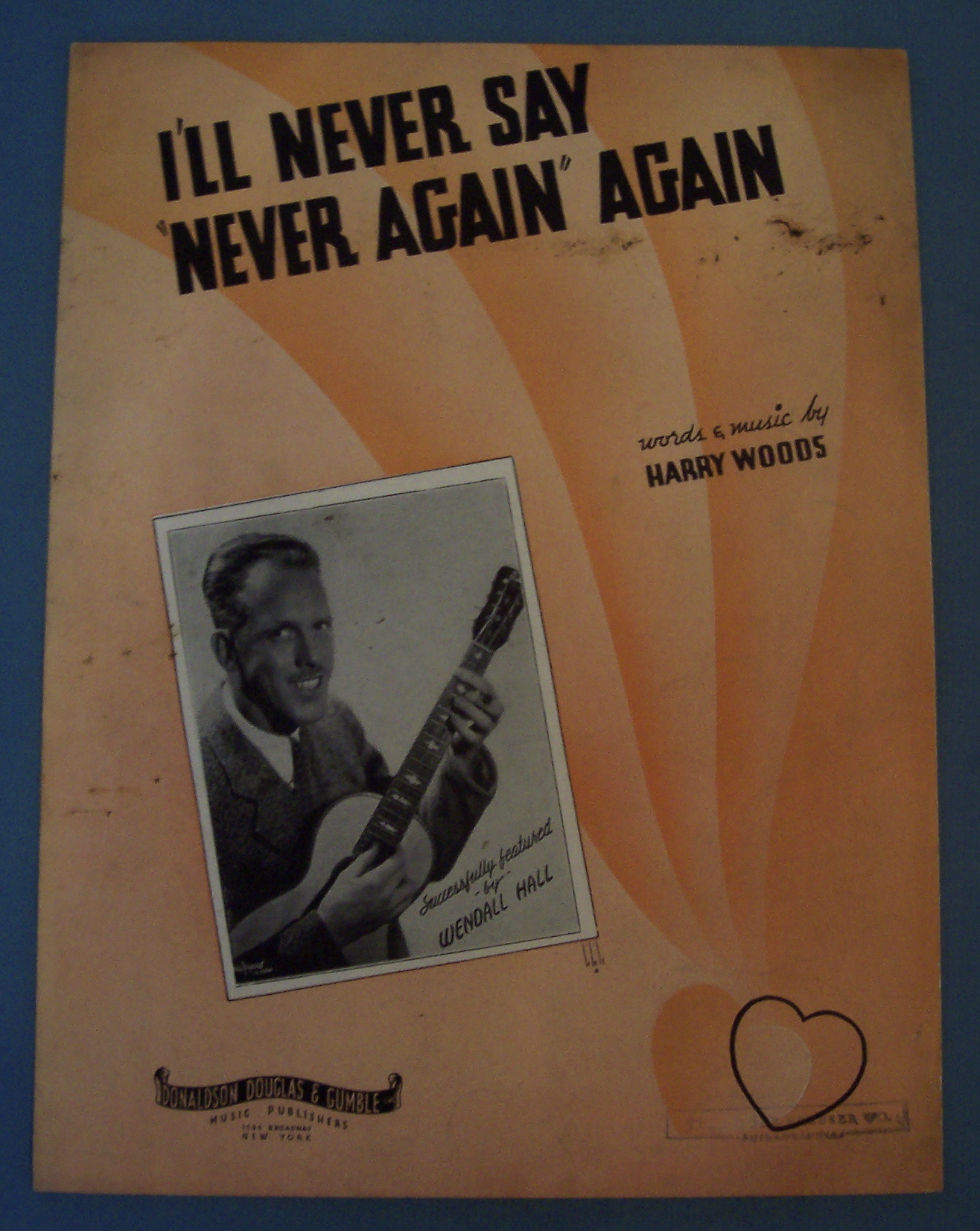 Sheet Music For 1935 I'll Never Say Never Again