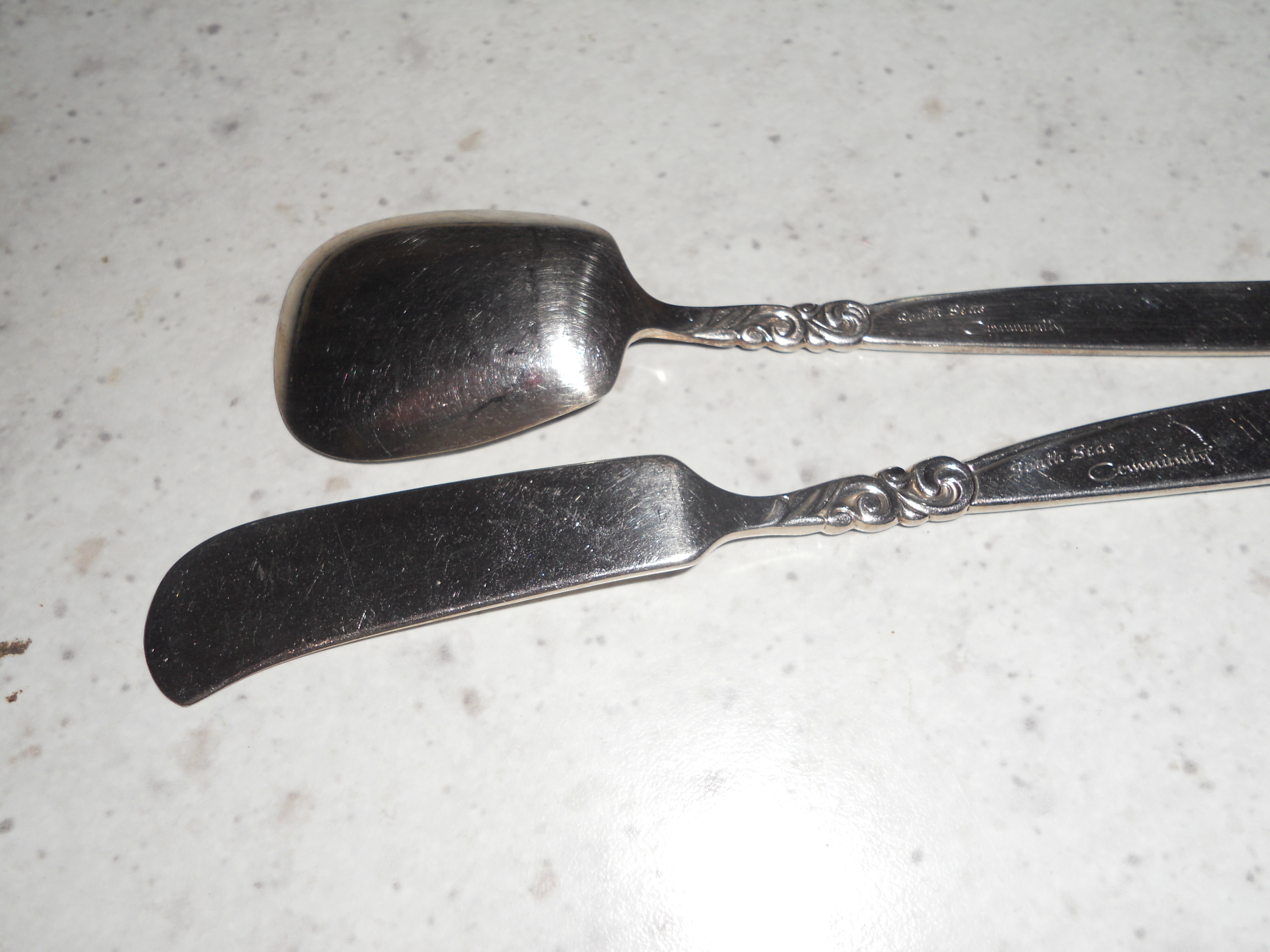 South Seas Sugar Spoon and Butter Knife