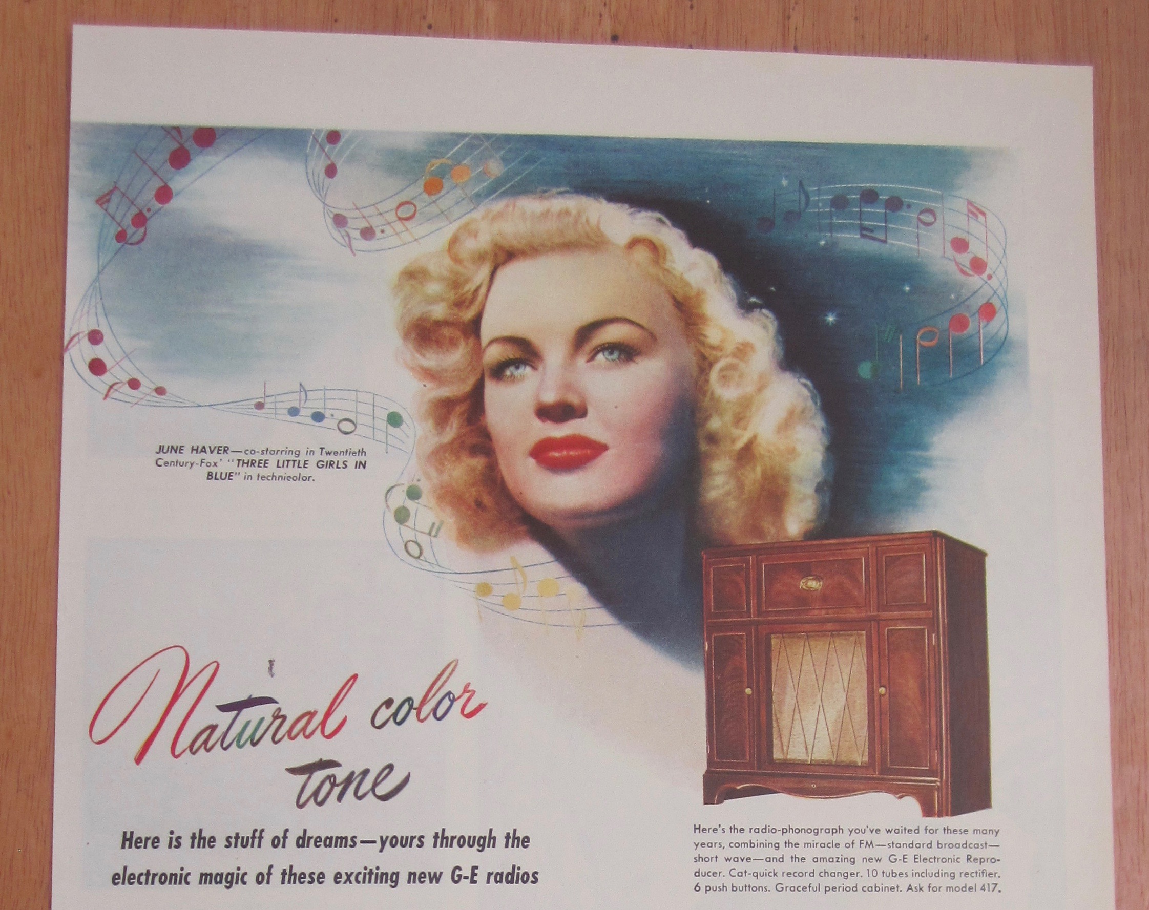 1946 General Electric Radio with June Haver