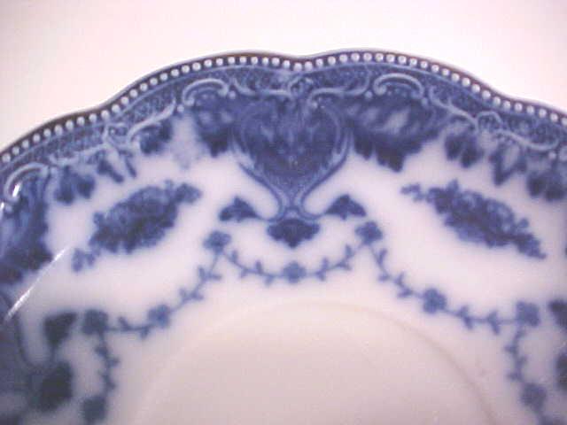 Flow Blue Saucer Grindley England Waverley