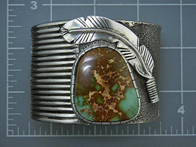 Navajo Sterling Silver Pilot Mountain Turquoise Cuff