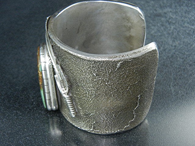Navajo Sterling Silver Pilot Mountain Turquoise Cuff