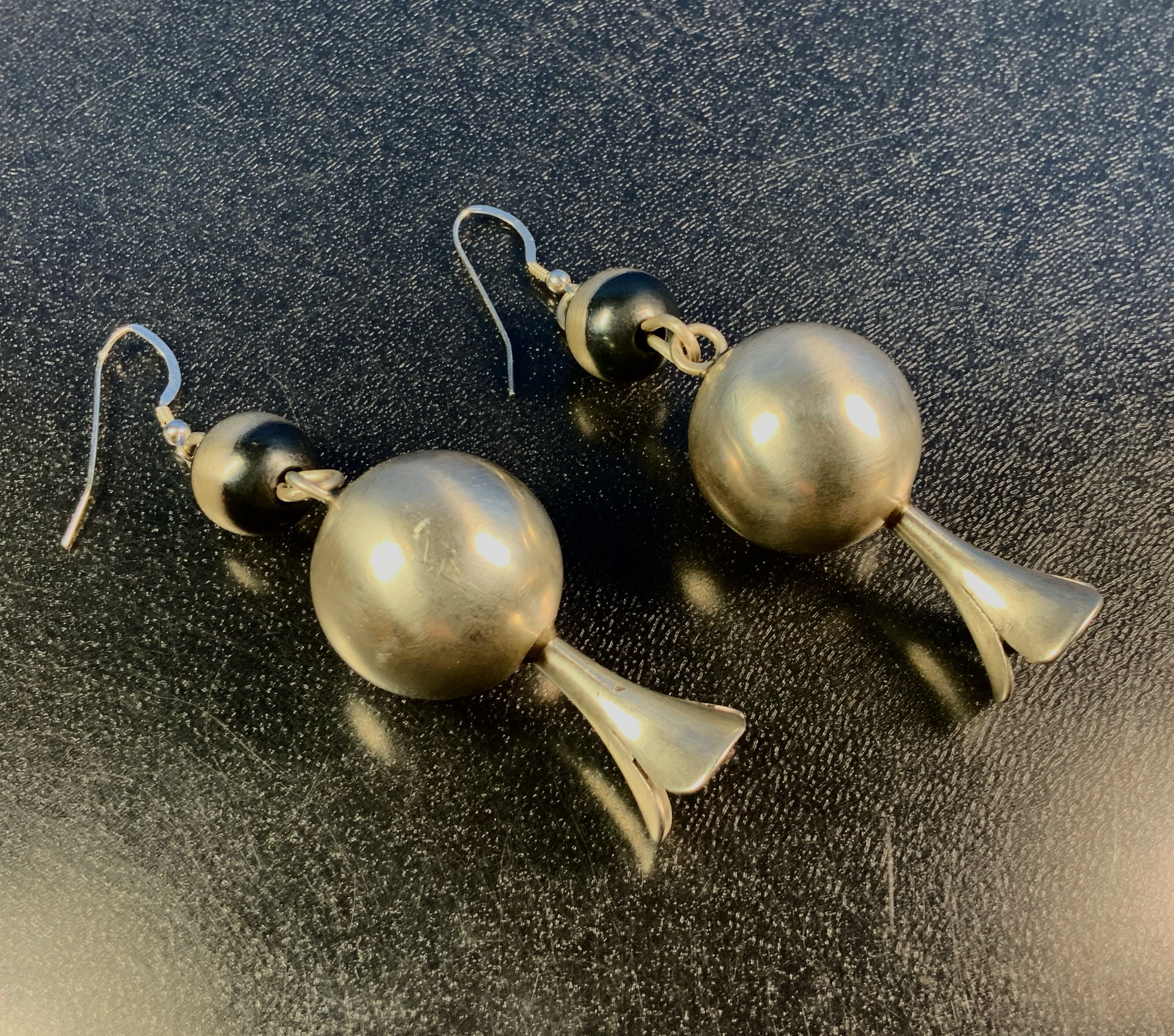 Navajo Pearls Blossom Earrings Hook 3 Inch