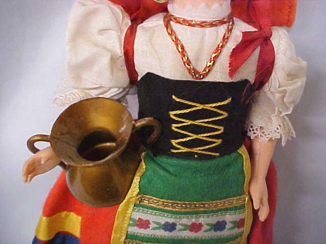 Doll Magis Roma Italy Felt Face 11 Inches Tall