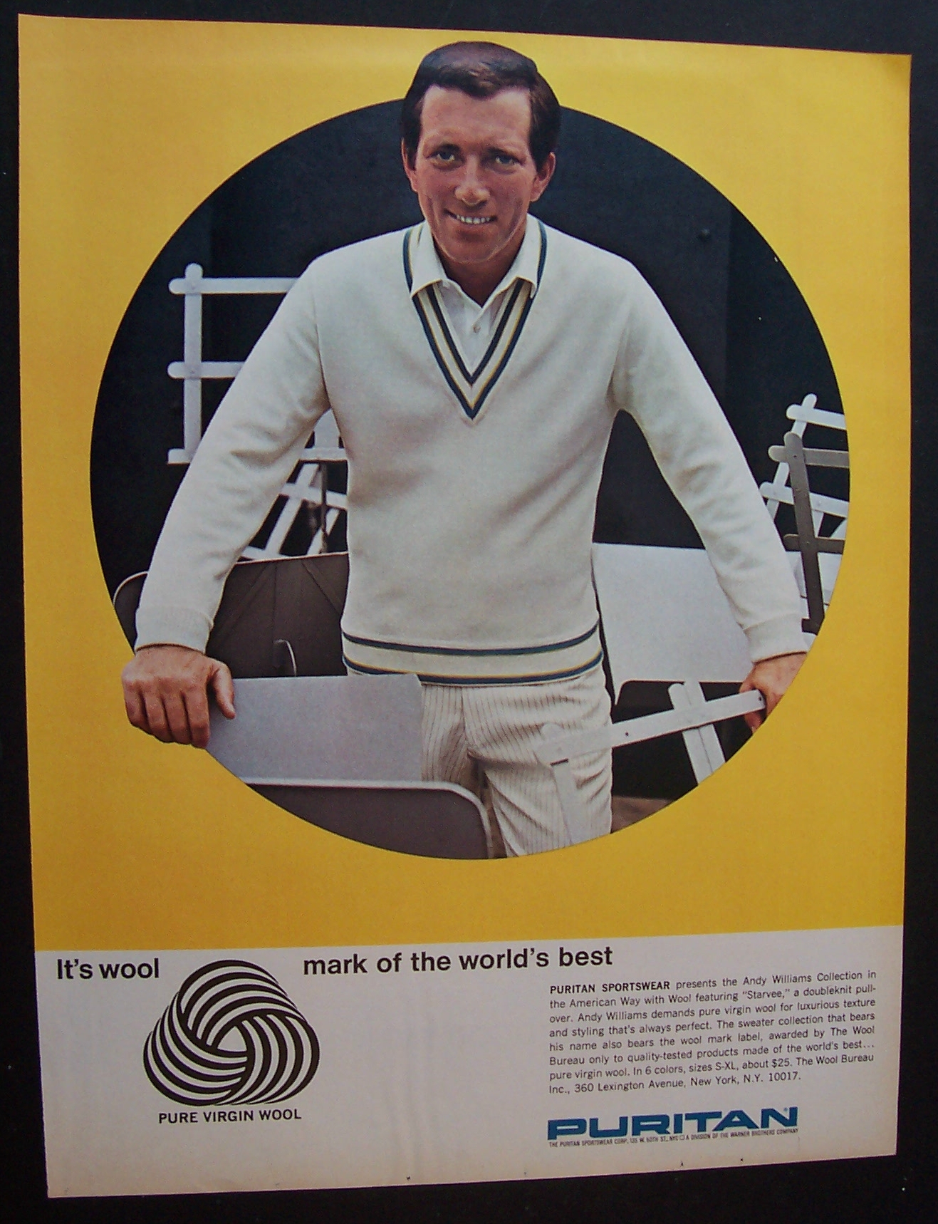 1967  Puritan  Sportswear  with  Andy  Williams