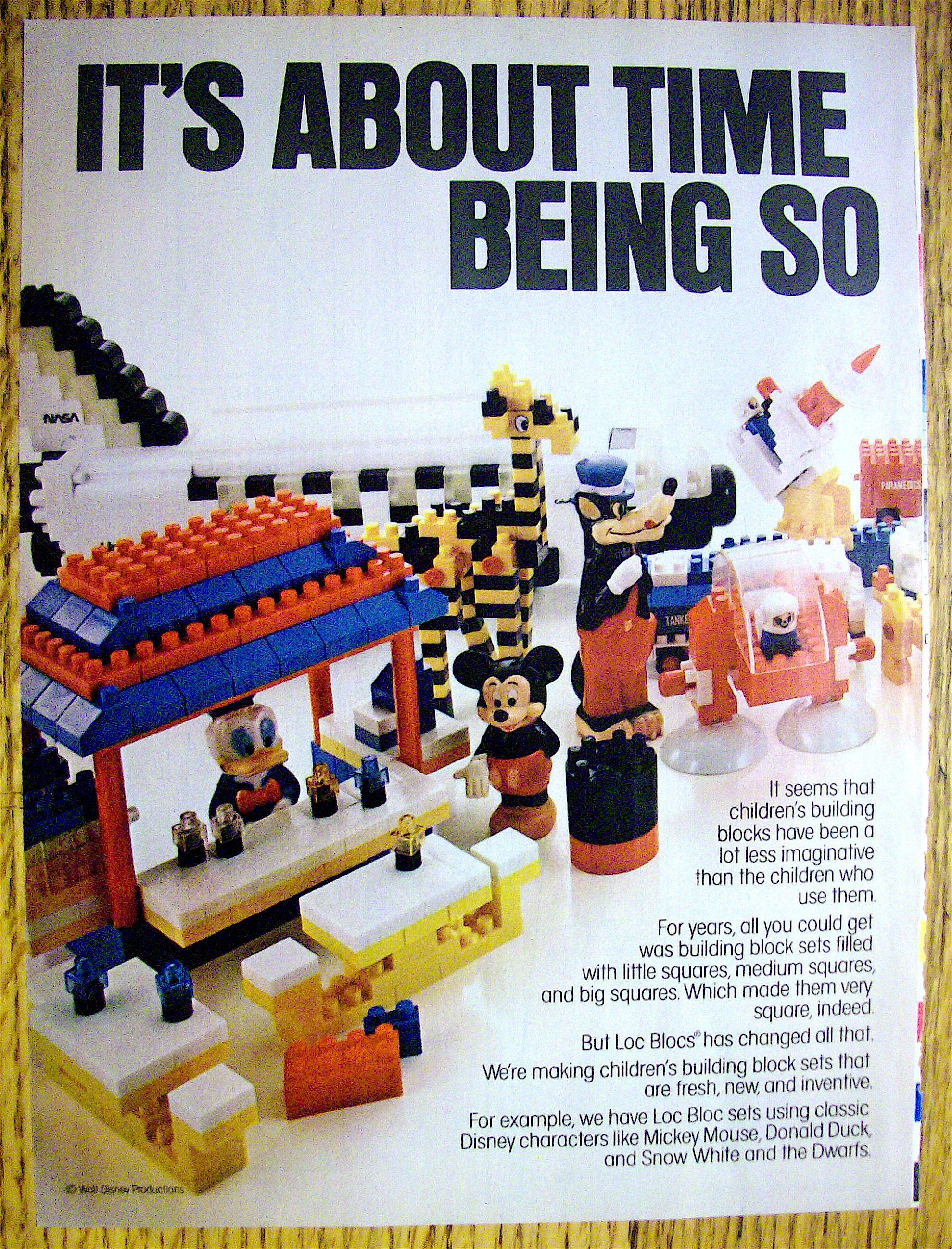 1982 Loc Blocs with Mickey Mouse, Donald Duck & More