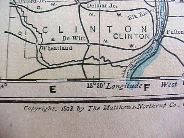 Antique Map Wisconsin 1901 Large Foldout