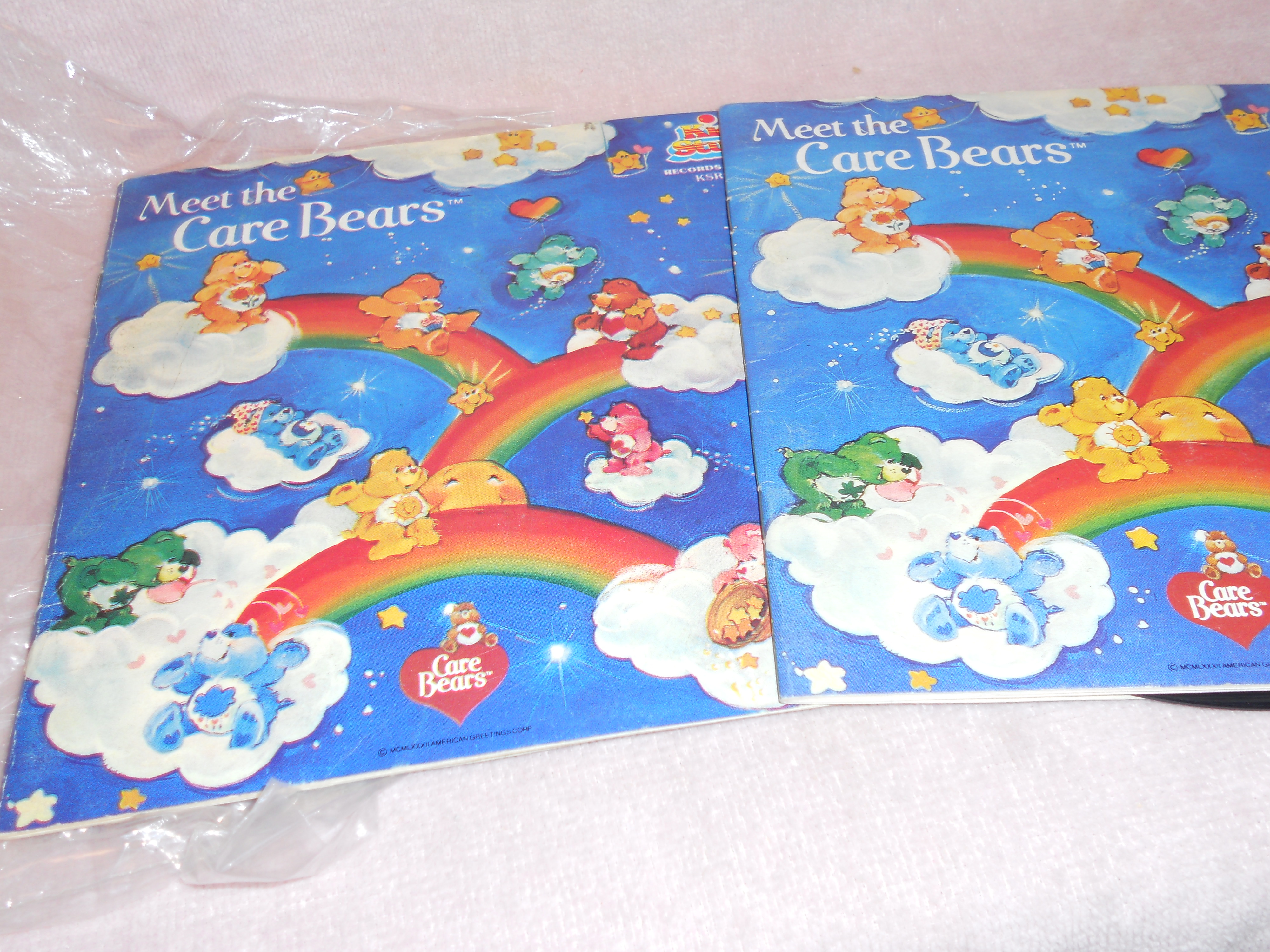 Care Bears Books with Records Pair 1981