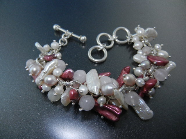 Charles Albert Freshwater Pearls Sterling Silver Bracel