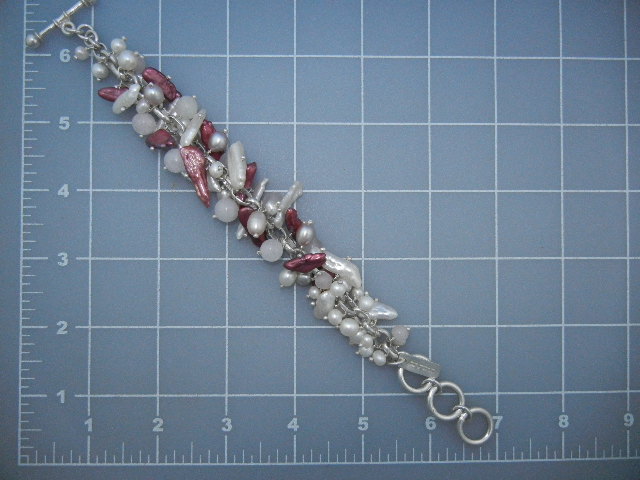 Charles Albert Freshwater Pearls Sterling Silver Bracel