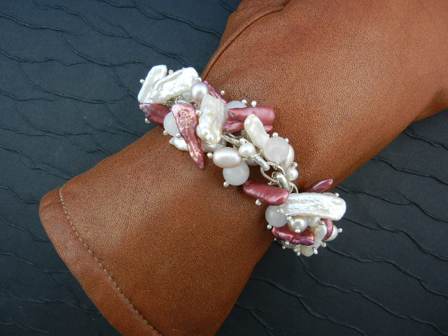Charles Albert Freshwater Pearls Sterling Silver Bracel