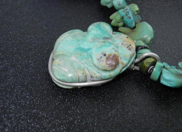 Carved Turquoise Frogs Necklace Stacey Turpen Navajo