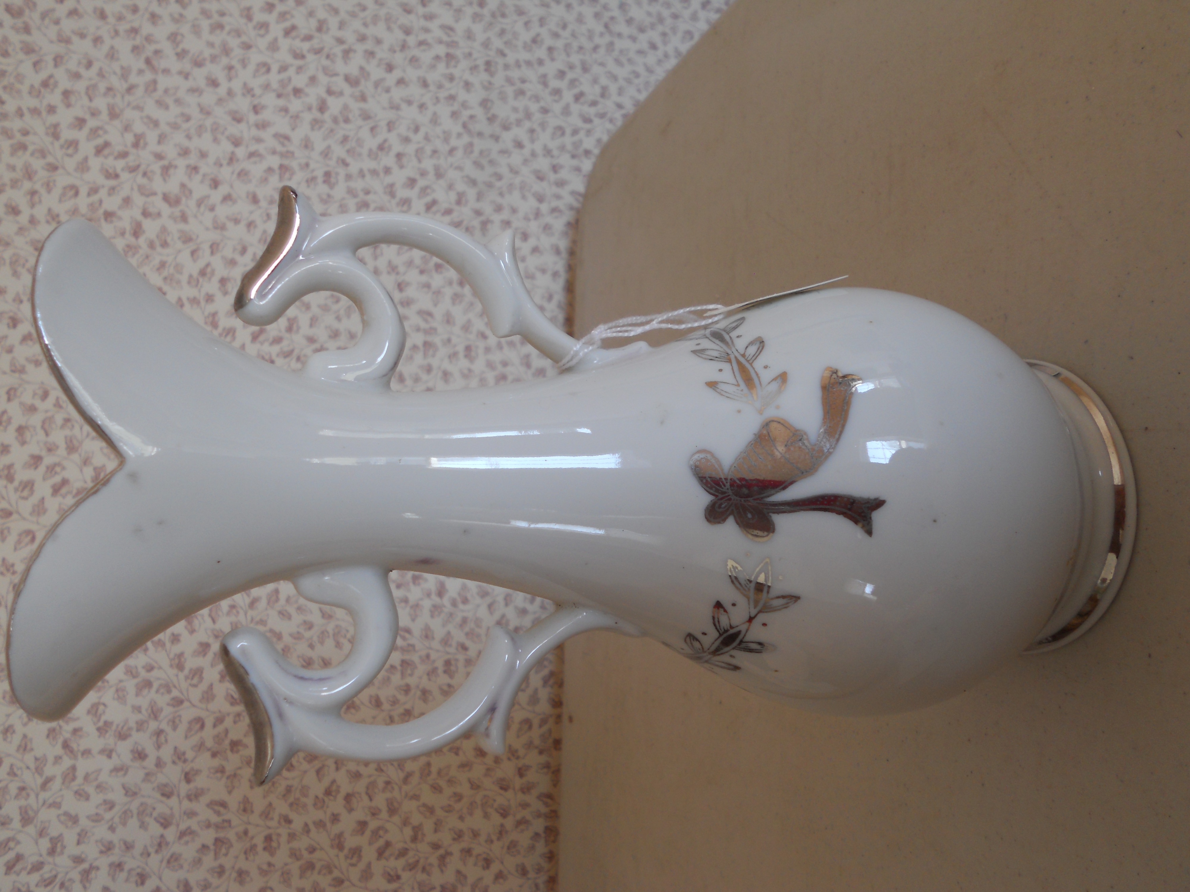 Lefton China 25th Anniversary Vase