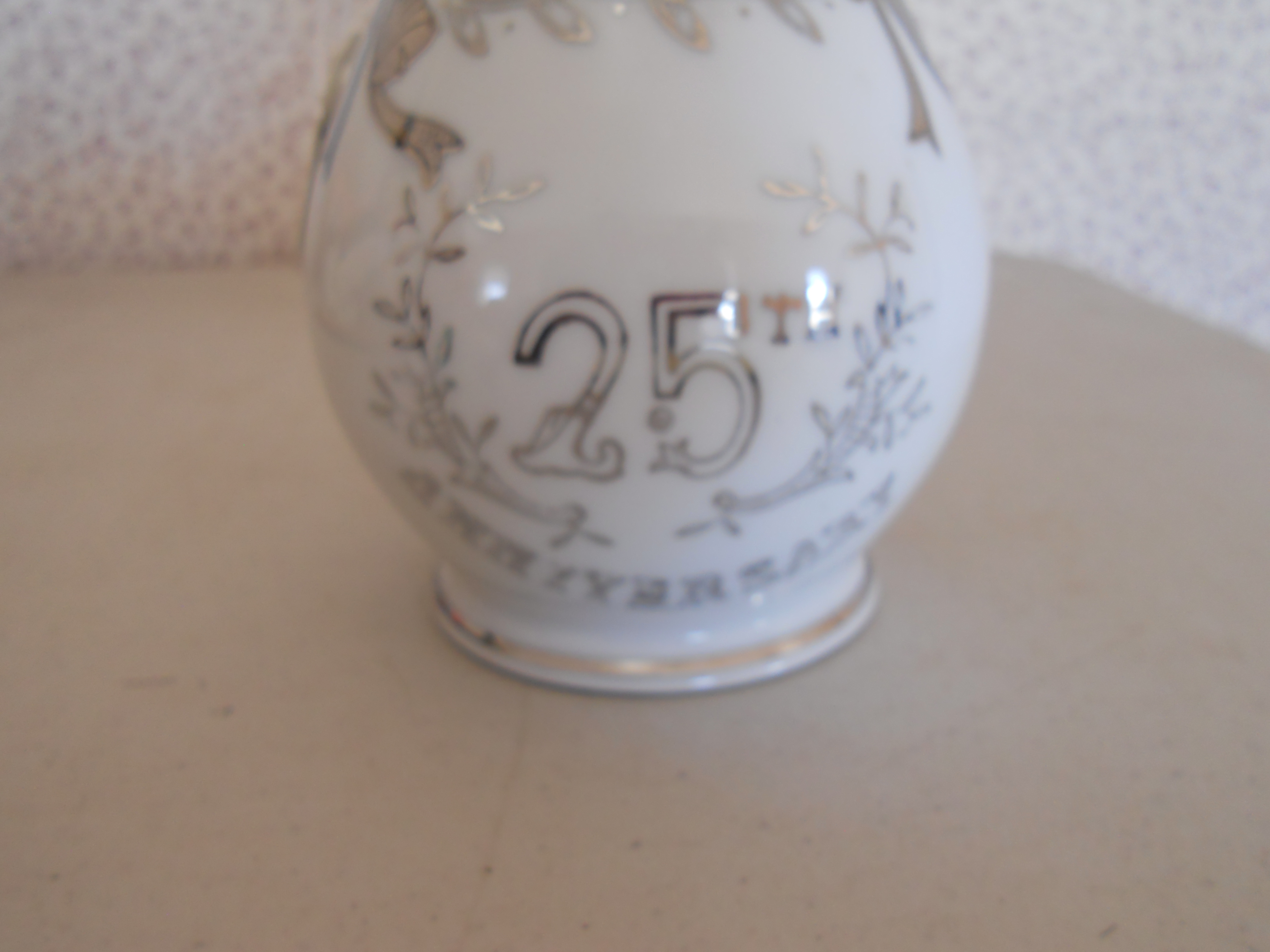Lefton China 25th Anniversary Vase