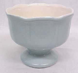 Blue Pedastal Planter Bowl Nice Color