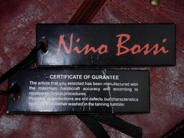 Red Leather Cross Body Bag By Nino Bossi
