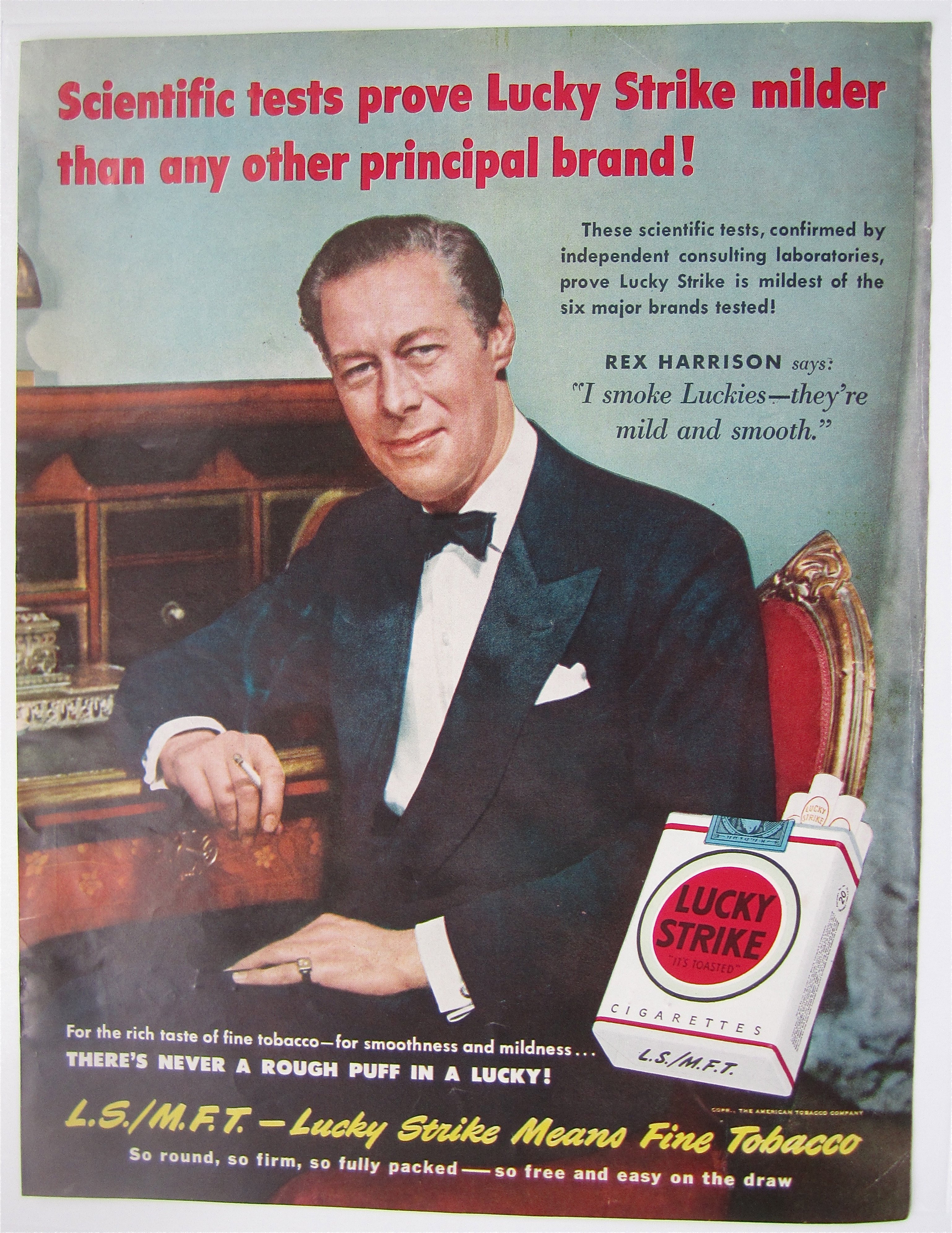 1950 Lucky Strike Cigarettes with Rex Harrison