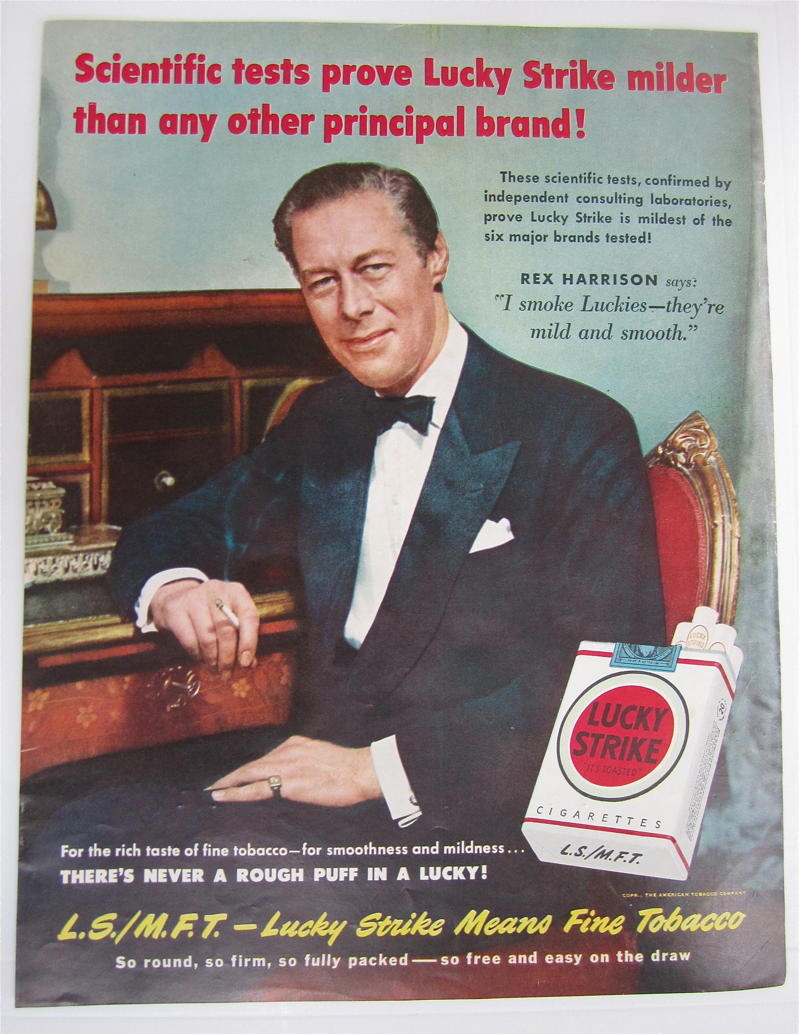 1950 Lucky Strike Cigarettes with Rex Harrison