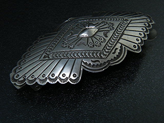 Navajo Sterling Silver Hair Barrette P. Yellowhorse