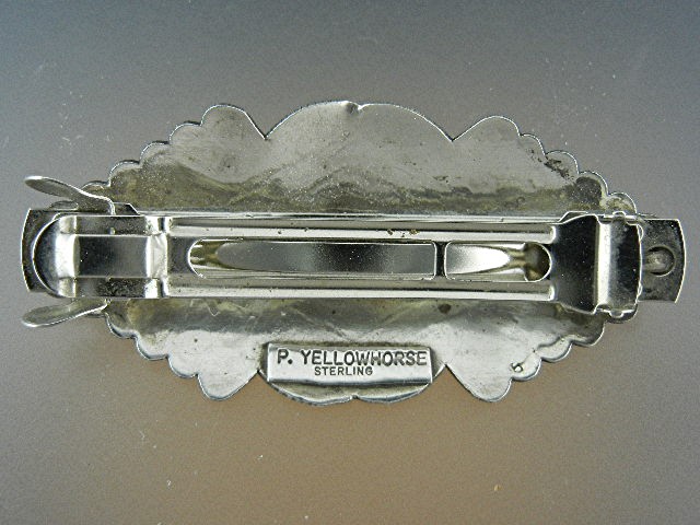 Navajo Sterling Silver Hair Barrette P. Yellowhorse