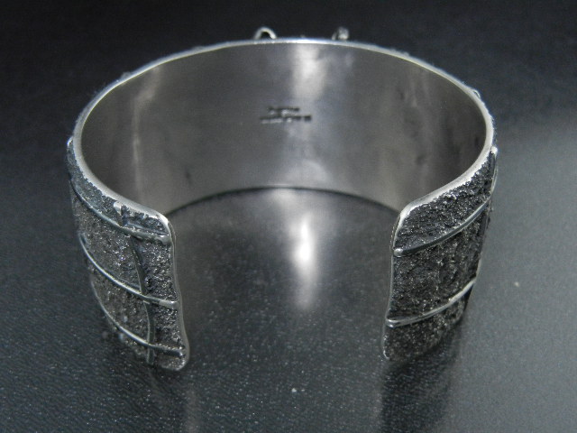 Darren Livingston Sterling Silver Turquoise Spider Cuff