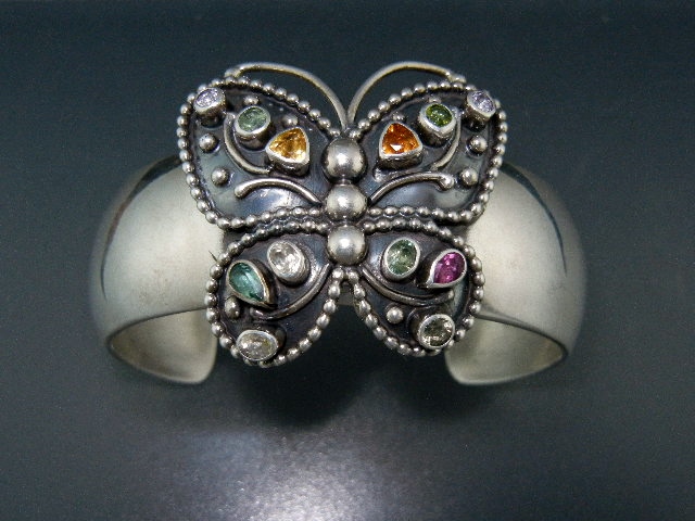 Darren Livingston Sterling Silver Gemstone Butterfly Cu