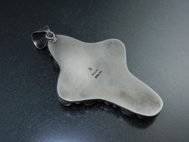 Native American Sterling Silver Turquoise NAKAI Pendant