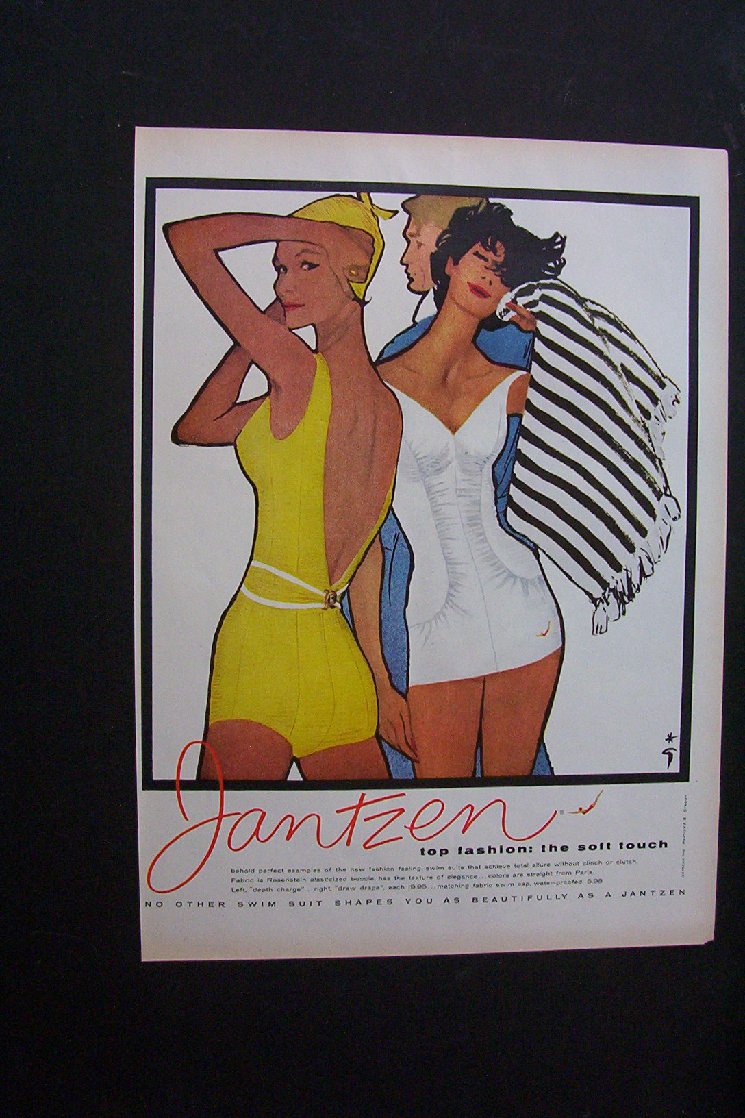 1958 Dual Ad: Kellogg's Variety Pak & Jantzen Swimwear