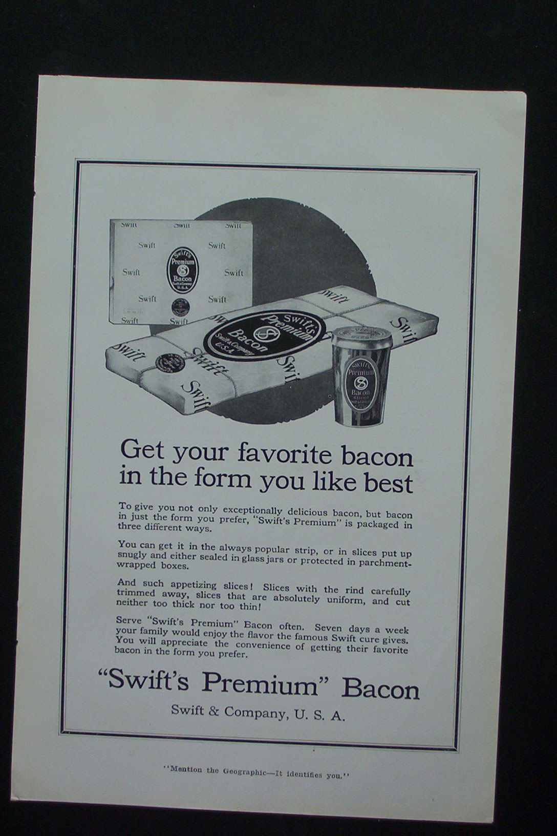 1917 Swift Premium Bacon with How You Can Get Bacon