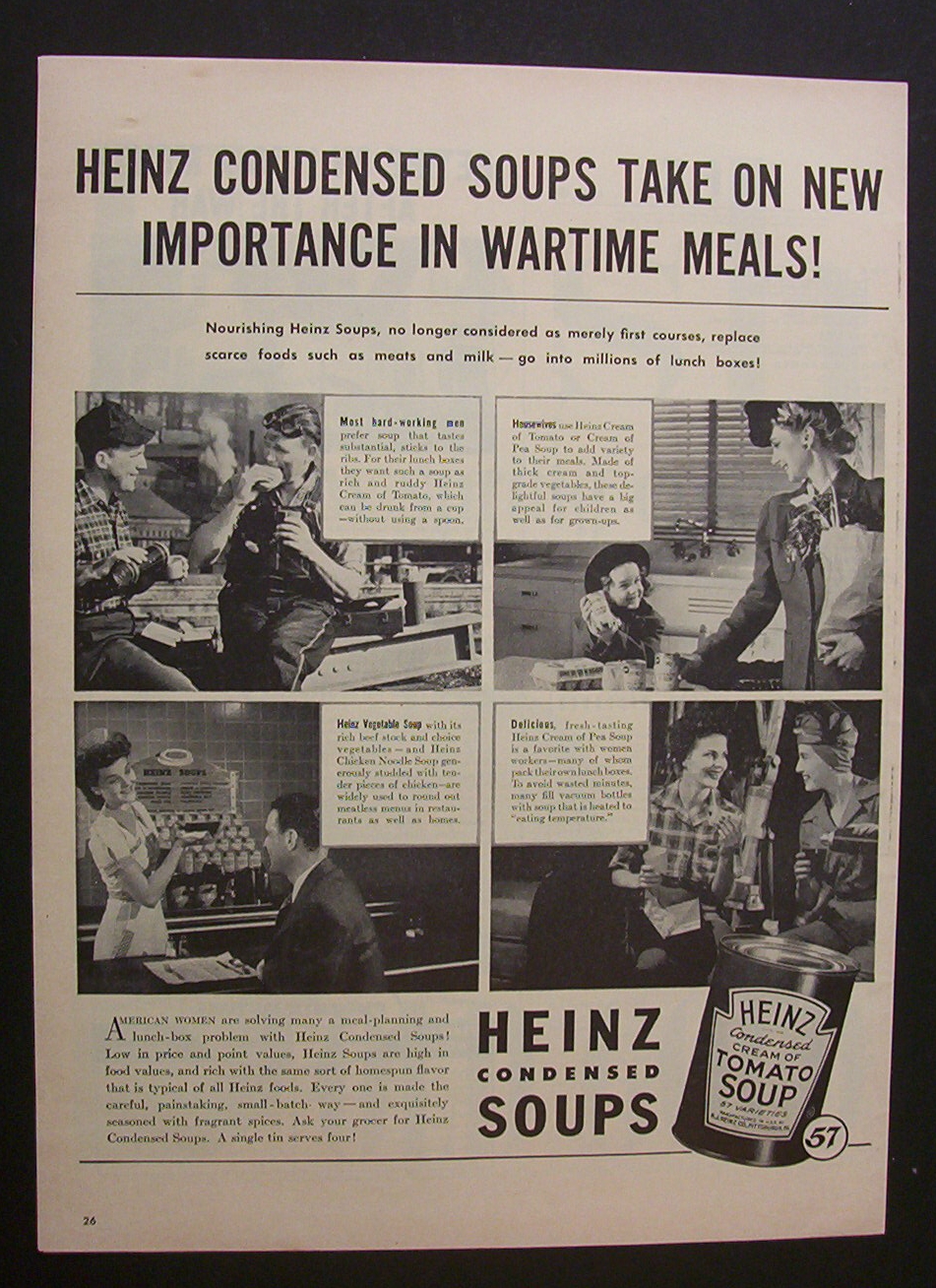 1944 Heinz Condensed Soups