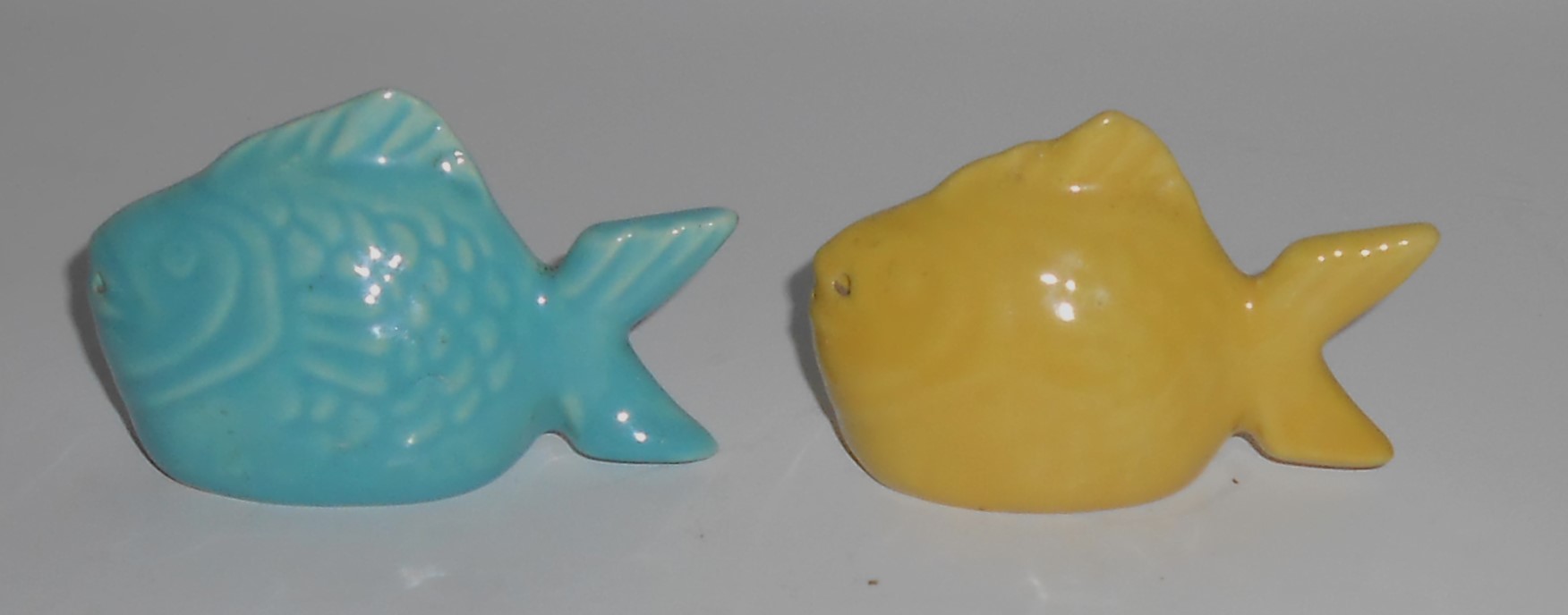 Bauer Pottery Chicken of The Sea Turquoise & Yellow Sal