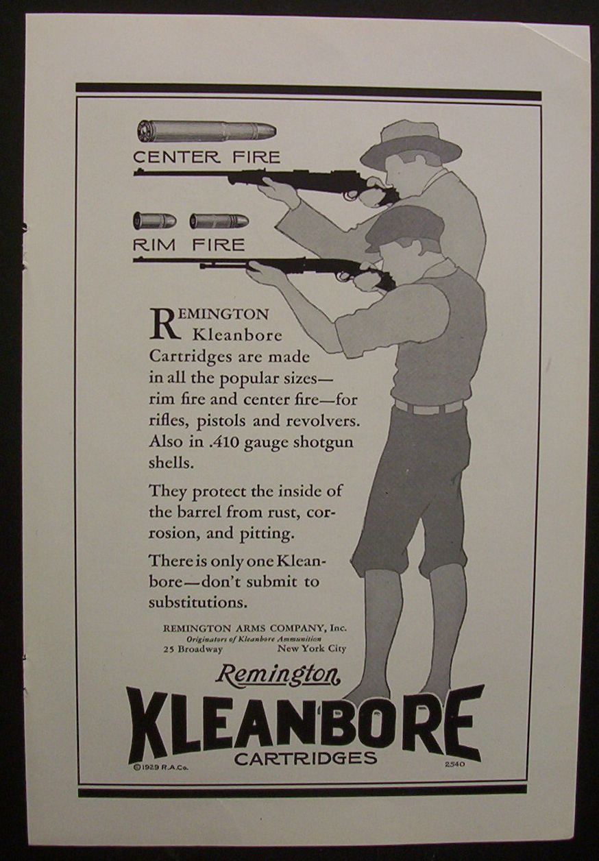 1929 Remington Kleanbore Cartridges