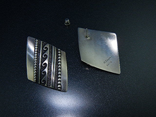 Tommy Singer Navajo Sterling Silver Post Earrings