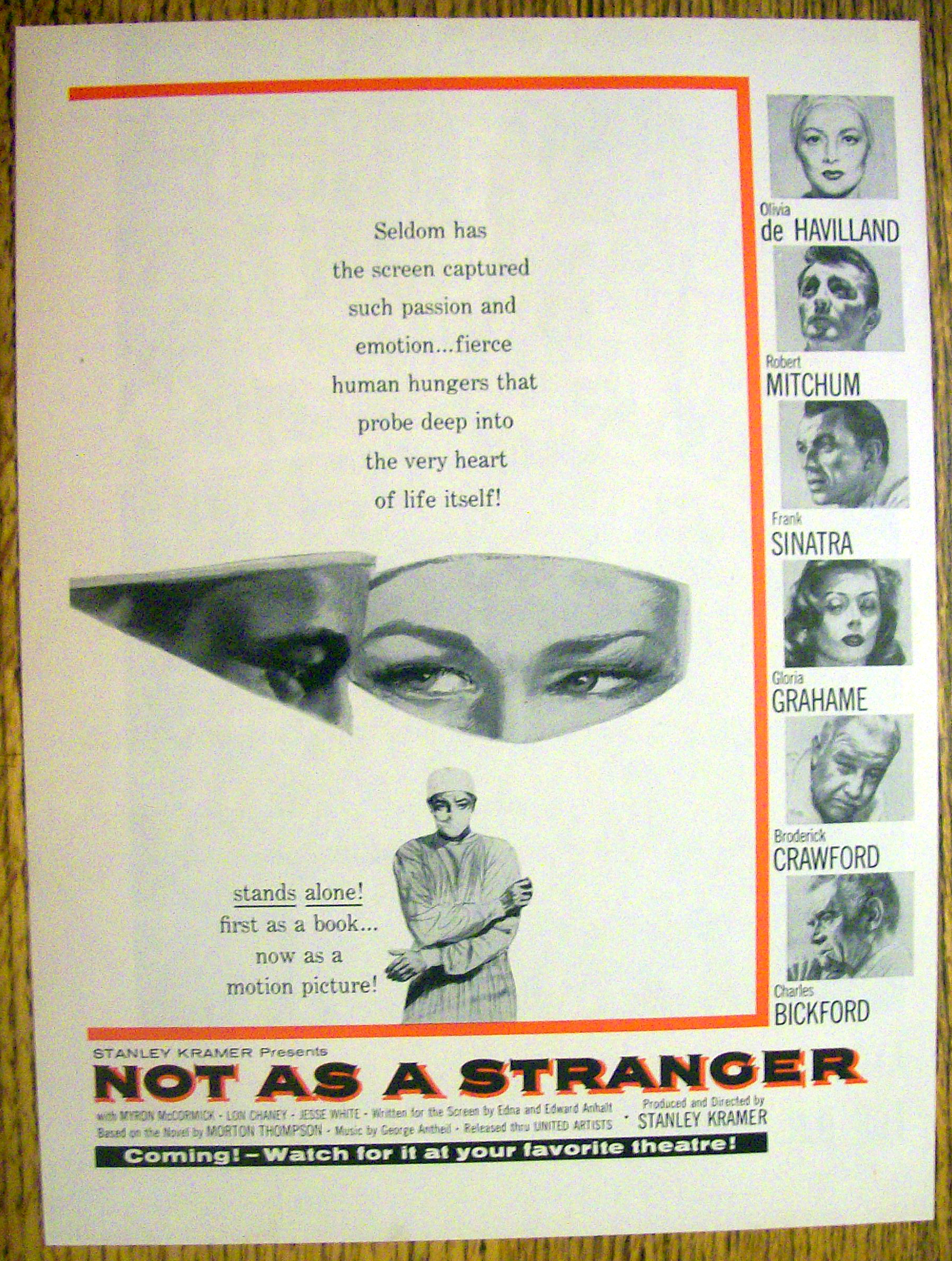 1955 Not As A Stranger with Frank Sinatra